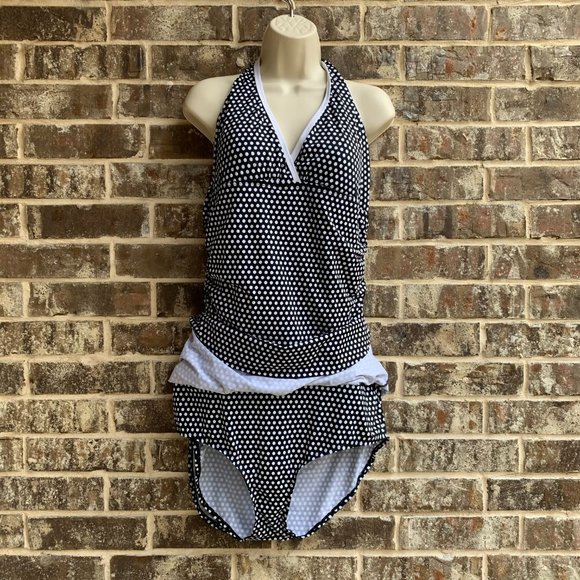 Women’s One Piece Halter Swimsuit Skirted - Picture 11 of 15